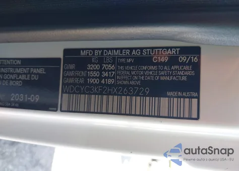 2017 Mercedes-Benz G 550 4Matic z USA, uszkodzony, nr VIN WDCYC3KF2HX263729